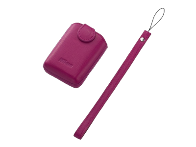  Чехол кожаный для Coolpix S01 Розовый