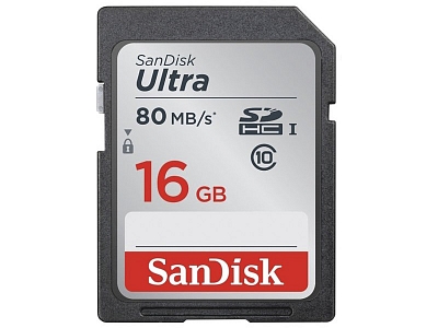 16GB карта памяти Sandisk Ultra SDHC CL10 80MB/s
