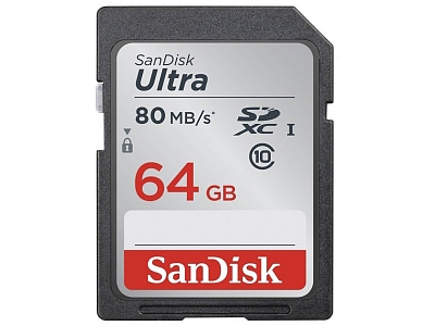 64GB карта памяти Sandisk Ultra SDXC CL10  80MB/s