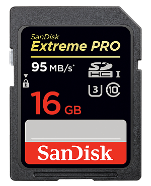 16GB карта памяти Sandisk Extreme Pro SDHC - 95MB/s UHS-I U1 CL10