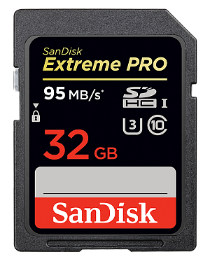 32GB карта памяти Sandisk Extreme Pro SDHC - 95MB/s UHS-I U1 CL10