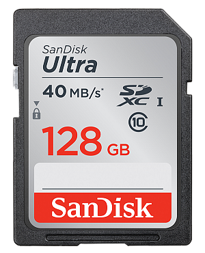128GB карта памяти  Sandisk Ultra SDXC CL10  40MB/s